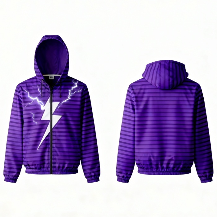 Embroidered Logo Hooded Jacket